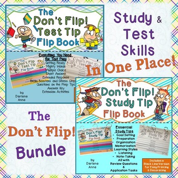 Preview of Test and Study Tips Flip Book Bundle