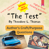 Test by Theodore L. Thomas Author's Purpose Questions and 