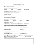 Test for Ancient Civilizations -Ontario gr 4 curriculum (n