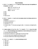 Test on Functions: Basic Operations, Composite, Inverse