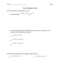 Test on Law of Sines and Cosines and Area of triangles