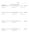 Test on Types of Linear Equations