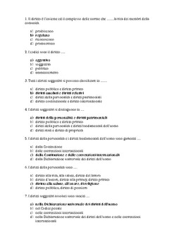 Preview of Test on the Italian Constitution