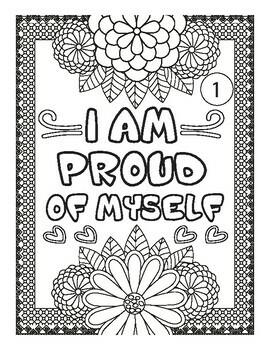 Preview of Positive Affirmation Coloring Pages
