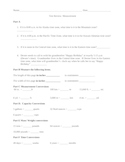 Test review worksheet-measurement and conversions
