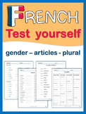French  Test Yourself  gender, articles, plural