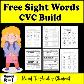 Preview of Test your Reading comprehension - Vowels - Compound words - CVC Build words