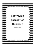 Test/Quiz Corrections Handout