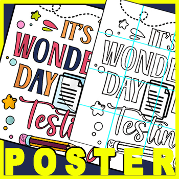 Preview of Testing Day Collaborative Poster - Test Day 2024 art lesson