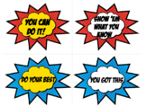 Testing Encouragement Super Hero themed (Editable)