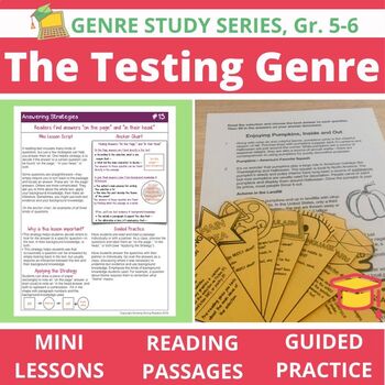 Preview of Testing Genre Unit: 22 Lessons, 10 Passages, Guided Practice, Reading Test Prep.
