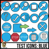 Testing Icon Clip Art: Blue