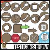 Testing Icon Clip Art: Brown