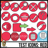Testing Icon Clip Art: Red