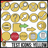 Testing Icon Clip Art: Yellow