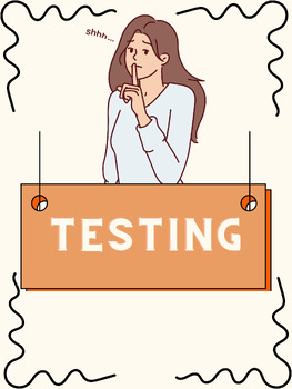 Preview of Testing In Progress Door Poster