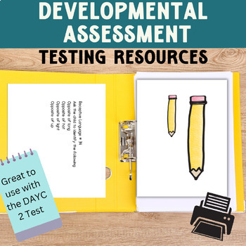 Preview of Developmental Assessment Young Children Assessment Testing Kit EI