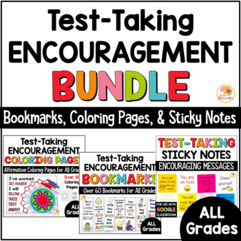 Preview of State Testing Prep Encouragement: Motivational Testing Notes & Coloring Pages