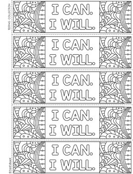 Motivational Coloring Bookmarks to Inspire Test-Takers