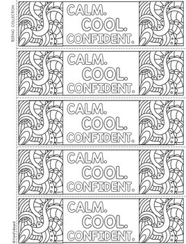 Motivational Coloring Bookmarks to Inspire Test-Takers