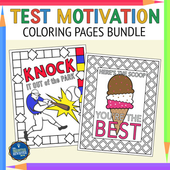 Preview of Testing Motivation Coloring Pages Bundle