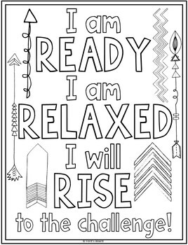 Testing Motivation Coloring Pages Set 2 | Testing Motivation Posters