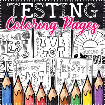 Preview of Testing Motivation Coloring Pages Set 2 | Testing Motivation Posters