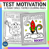 Testing Motivation Coloring Pages Space Theme