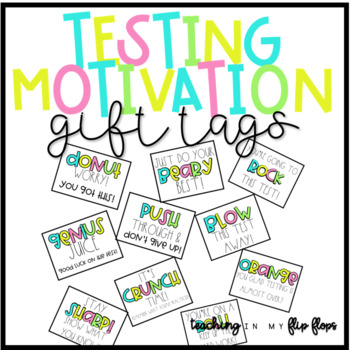 Preview of Testing Motivation Gift Tags FREEBIE