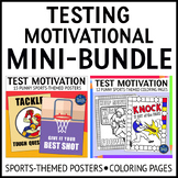 Testing Motivation Posters and Coloring Pages Bundle