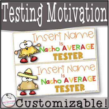 Preview of Testing Motivation Slips- Taco & Nacho Theme