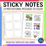 Testing Motivation Sticky Notes Coloring Pages