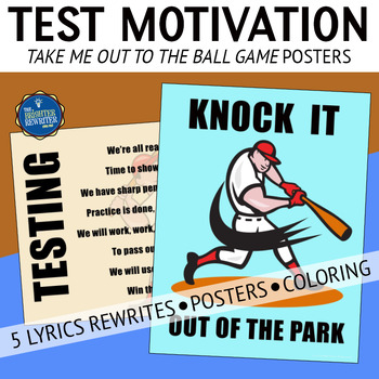 Preview of Testing Motivation Take Me Out to the Ball Game Lyrics Posters