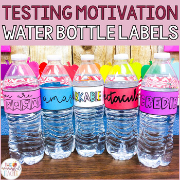 Preview of Testing Motivation for Students Test Prep Motivational Water Bottle Labels