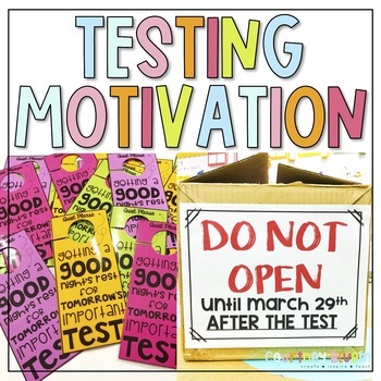 Preview of Testing Motivation for Students - Positive Notes, Door Hangers and More 