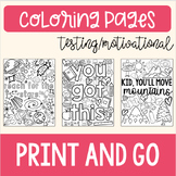 Testing/Motivational Coloring Pages