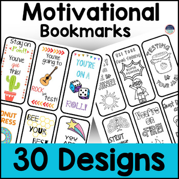 Motivational Coloring Bookmarks to Inspire Test-Takers