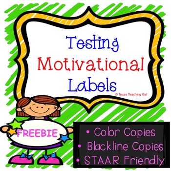 Preview of Testing Motivational Labels *FREEBIE*