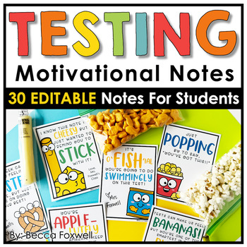 Preview of Testing Motivational Notes For Students | State Test Motivation & Encouragement
