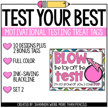 Preview of Testing Treat Tags Set 2