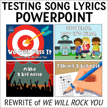 Preview of Testing Song Lyrics PowerPoint for We Will Rock You