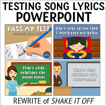 Preview of Testing Song Lyrics PowerPoint for Shake It Off