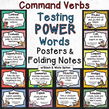 Preview of Word Wall TESTING POWER WORDS Academic Vocabulary and Interactive Notes