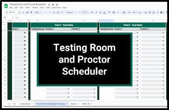 Preview of Testing Proctor and Room Scheduler