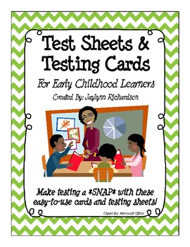 Preview of Testing Sheets and Testing Cards for Early Childhood Learners