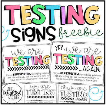 Preview of Testing Signs FREEBIE
