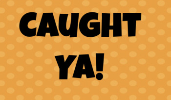 Preview of Testing Strategies Caught Ya! Behavior Management Game