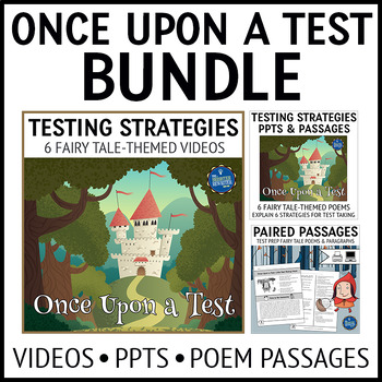 Preview of Testing Strategies Videos PowerPoints and Poetry Passages Activities Bundle