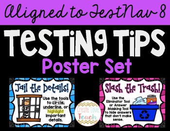 Preview of Testing Tips Posters - Updated for TestNav8!