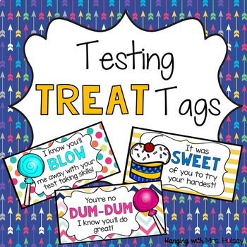 Preview of Testing Treat Tags & Toppers (Motivational)